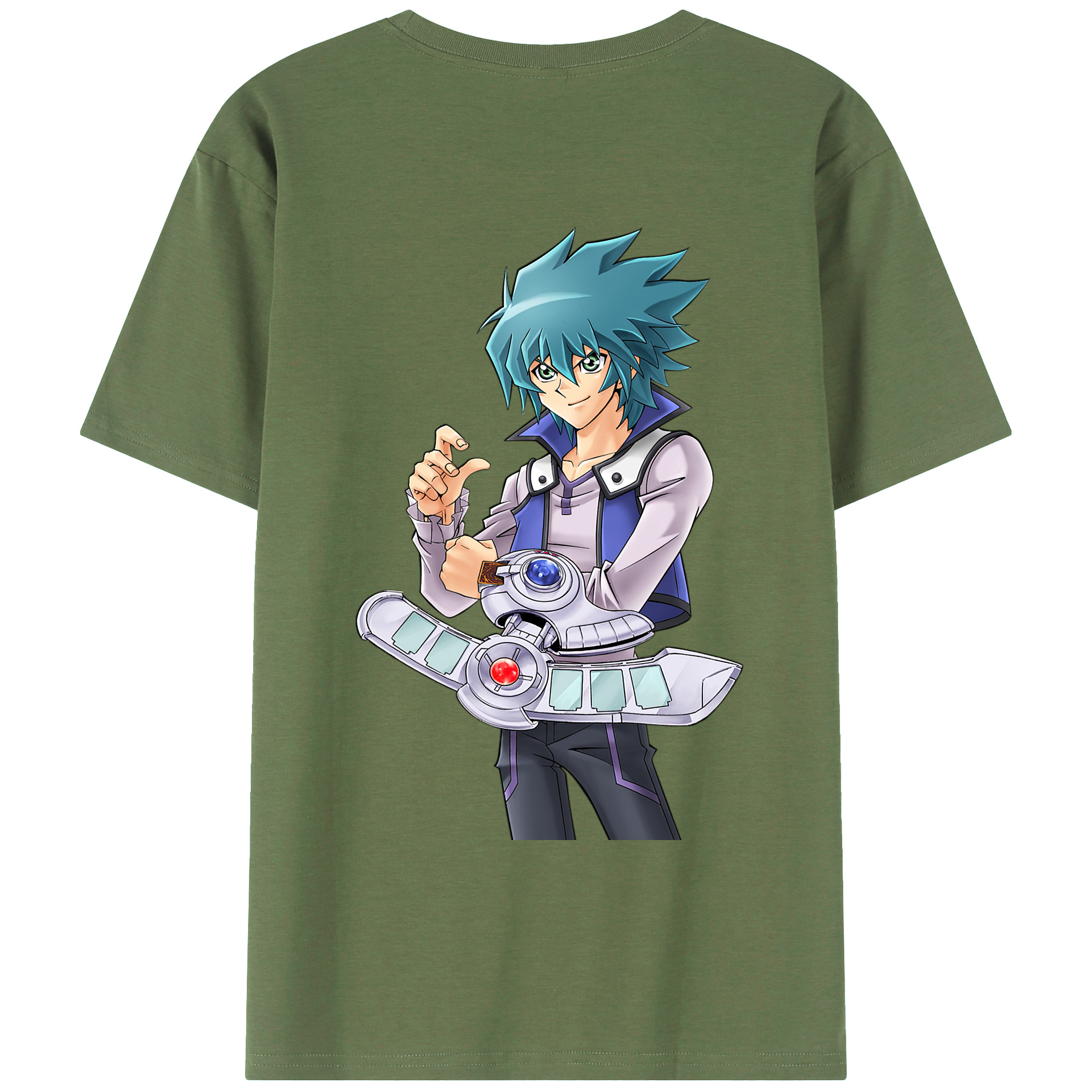 （画像用） 遊☆戯☆王 Yu-Gi-Oh! 綿100％ メンズ半袖Tシャツ（バックプリント） 通気性
